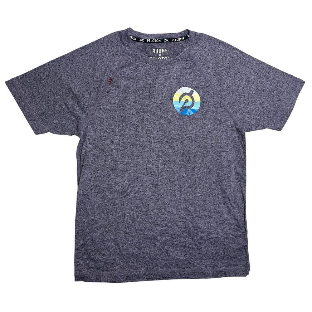 RHONE x Peleton Men's Small Activewear Tshirt Cycling Workout Heather Gray